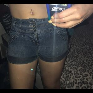 Jean high waisted shorts
